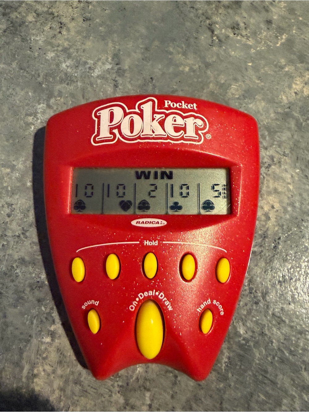 Pocket Poker Handheld Game - - Red